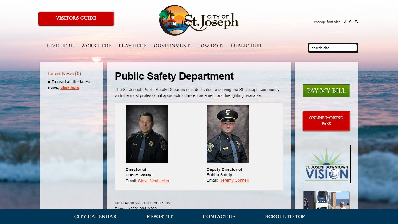 Public Safety Department - City of St. Joseph, Michigan