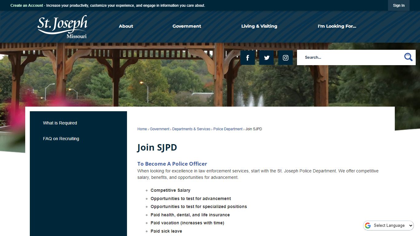 Join SJPD | St. Joseph, MO - Official Website